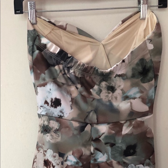 Floral Strapless Dress - Picture 3 of 5